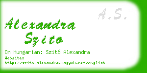 alexandra szito business card